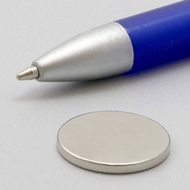 Disco magnetico al neodimio, 20 mm x 2 mm, N35 