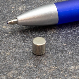 Disco magnetico al neodimio, 6 mm x 6 mm, N48 