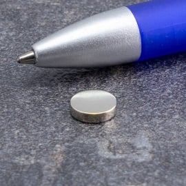 Disco magnetico al neodimio, 8 mm x 2 mm, N45 