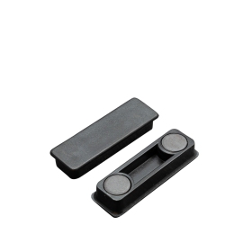 Magnete da ufficio, quadrato 40 x 13 mm | nero