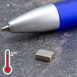Blocchetto magnetico al neodimio, nichelato 6 x 4 mm | 2 mm