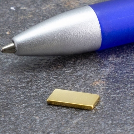 Blocchetto magnetico al neodimio, oro 10 x 5 mm | 1 mm
