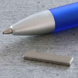 Blocchetto magnetico al neodimio, nichelato 20 x 5 mm | 1.5 mm