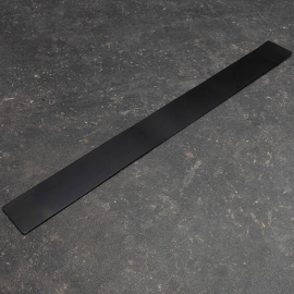 Listello di nastro di acciaio con schiuma PE, autoadesivo, 50 x 500 mm, acciaio, nero 