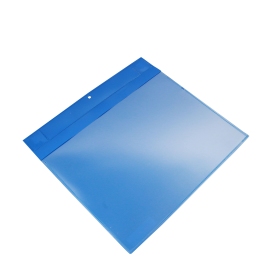 Buste magnetiche portadocumenti con patta per formato A4, con 2 magnete al neodimio, lato largo aperto, PP, blu 