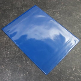 Buste magnetiche portadocumenti per formato A4, con 1 striscia magnetica, lato corto aperto, blu 