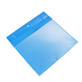 Buste magnetiche portadocumenti con patta per formato A5, con 2 magnete al neodimio, lato largo aperto, PP, blu 