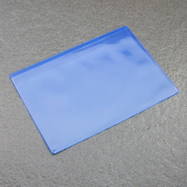 Buste magnetiche portadocumenti per formato A6, con 1 striscia magnetica, lato largo aperto, blu 