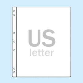 Buste per raccoglitori formato US letter, PVC morbido 140 µm 