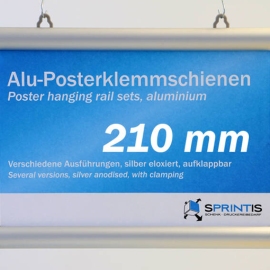 Profilo porta poster, in alluminio 210 mm