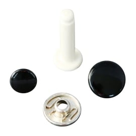 Perni per bottoni a pressione, nero, 27 mm 