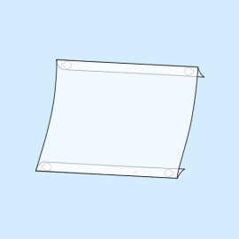 Buste a C con bollini adesivi A6 formato orizzontale
