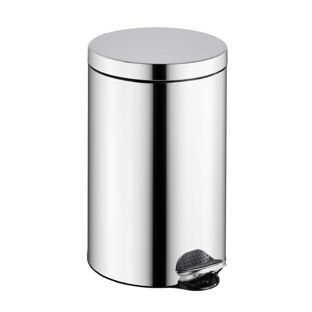 Pattumiera a pedale 12 L acciaio inossidabile  | argento  | brillante 