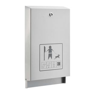 Dispenser sacchetti cane, acciaio grigio chiaro 