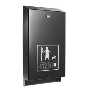 Dispenser sacchetti cane, acciaio nero 