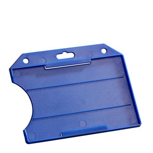Buste porta badge in plastica rigida, aperte blu 