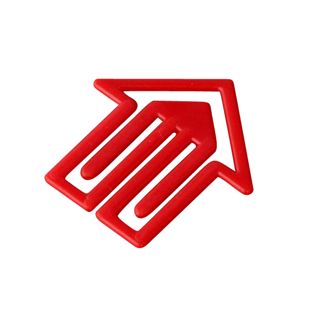 Graffetta a freccia, 30 mm, di plastica, rosso rosso 