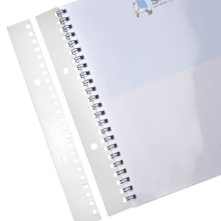 Bande per archiviazione per spirali metalliche, A5, , passo 2:1, fori quadrati 