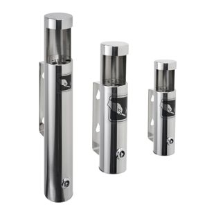 Posacenere da muro DARWIN, acciaio inox, argento 