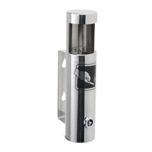 Posacenere da muro DARWIN, acciaio inox, argento 21,5 cm