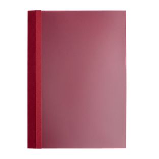 Cartellina per rilegatura con occhielli A4, struttura in pelle, 25 fogli, rosso  | 2 mm