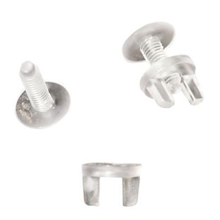 Viti vichinghe in plastica, trasparente 4,8 mm di diametro, 27 mm di lunghezza