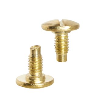 Viti con testa a intaglio per viti sepolte, 7,5 mm, con 1 mm di allungamento, ottonato 