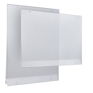 Porta cartelloni, PVC rigido, con 4 fori rotondi 