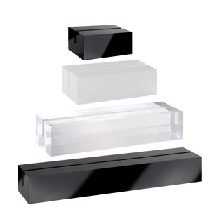 Portacarte in acrilico, base per sistema di combinazione variabile MODUL 