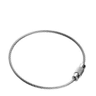 Portachiavi in filo con filettatura, 220 mm, argento 220 mm | confezione da 100 unità (sacchetto con chiusura ZIP) 