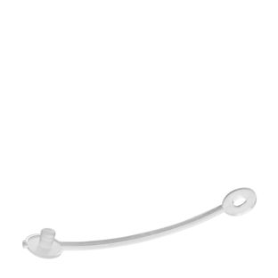 Clip di nylon, lungo 55 mm, trasparente 