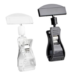 Clip porta prezzo con pinza grande e porta prezzi 