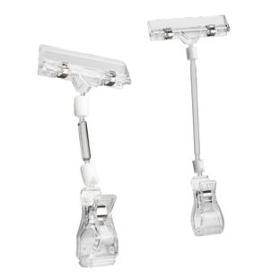 Clip porta prezzo con pinza grande, porta prezzi e estensione 