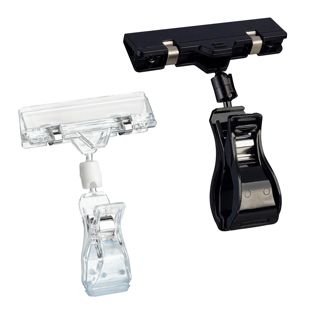Clip con pinza grande e porta prezzo 