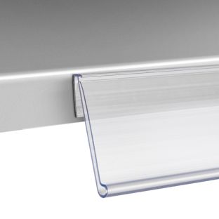 Profilo portaprezzi NO, autoadesivo, 15° angolo di lettura 39 mm | 1000 mm | trasparente 