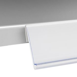 Profilo portaprezzi NO, autoadesivo, 15° angolo di lettura 39 mm | 1000 mm | bianco 