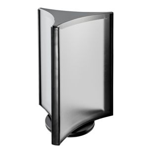 Porta menù girevole, 3 lati, nero 