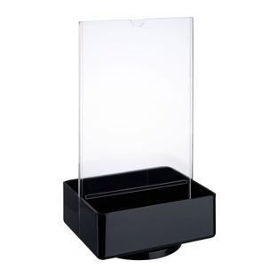 Porta menù girevole con 2 scomparti, acrilico 