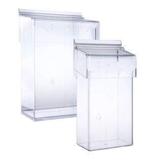 Porta brochure resistente alle intemperie con coperchio, extra profondo, robusto 