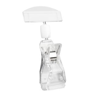 Clip porta prezzo con pinza grande e porta prezzi trasparente 