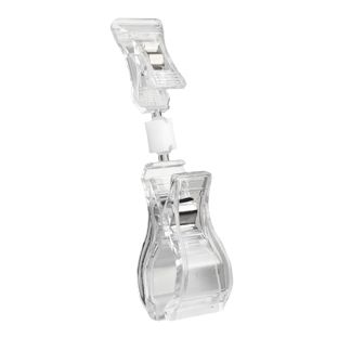 Clip porta prezzo con pinza piccola e pinza grande, trasparente 