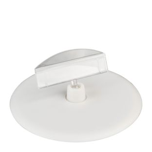 Clip con porta prezzo e base autoadesiva (ø 90 mm), trasparente 