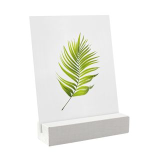 Portacarte in legno 100 mm | bianco  | scanalatura di inserimento angolare  | verniciato 