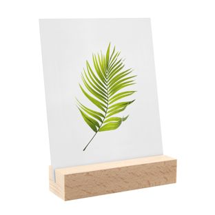 Portacarte in legno 100 mm | Faggio  | scanalatura di inserimento angolare  | naturale 