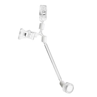 Clip porta prezzo con pinza mini, pinza piccola e base magnetica al neodimio, 10 cm di estensione, trasparente 
