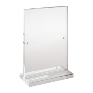 Porta avvisi da banco con base a T magnetico A6 - 105 x 148 mm  | formato verticale 