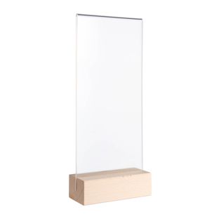 Espositore da tavolo MODUL, tasca in vetro acrilico con base in legno null | null | 1/3 A4
