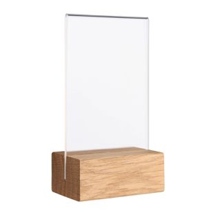 Espositore da tavolo MODUL, tasca in vetro acrilico con base in legno null | null | A7