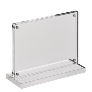 Porta avvisi da banco con base a T magnetico A6 105 x 148 mm  | orizzontale 