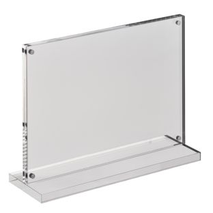 Porta avvisi da banco con base a T magnetico A5 - 210 x 148 mm  | orizzontale 